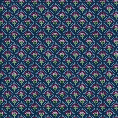 MAKOWER UK | Whimsy | Flower Fan Navy