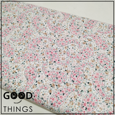 Vaiela Cornucópias Flores Rosa e Bege