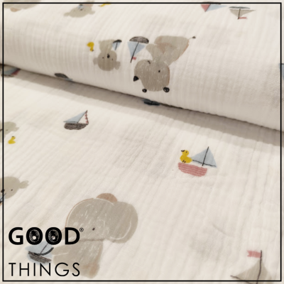 Musselina | Double Gauze | Animais e Barquinhos