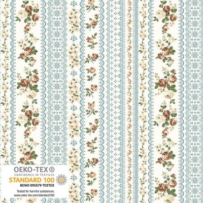 STOF FABRICS | Molly Roses | Rendado Rosas Azul