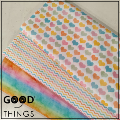 Tecido Corações Coloridos