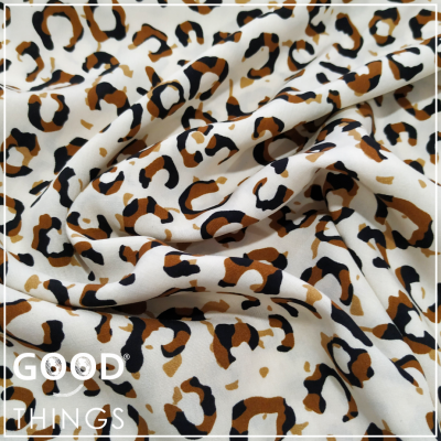 Viscose Tigresa fundo Bege