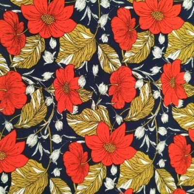 Viscose Flor Vermelha