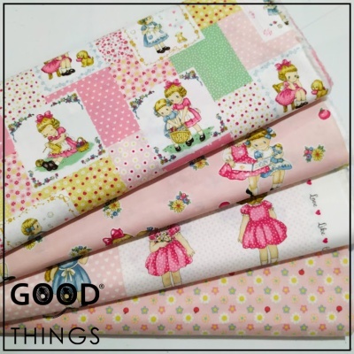 QUILT GATE FABRICS | Margret & Sophie | Flower Pink