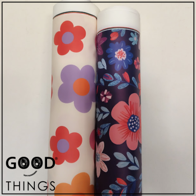 Tecido Gabardine | Floral fundo Azul