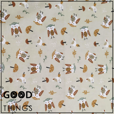 Tecido Mochos fundo Bege