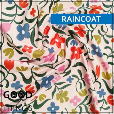 Tecido Gabardine | Flores fundo Rosa