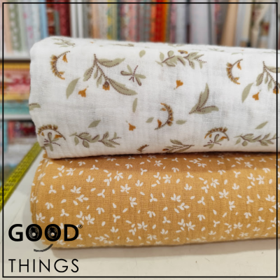 Musselina | Double Gauze | Folhas fundo Pérola