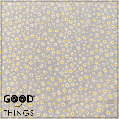 Tecido Pequenas Margaridas fundo Azul Claro