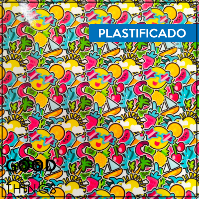 Tecido Plastificado | Emojis de Verão