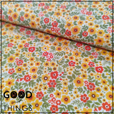 Tecido Flores Silvestres | Tons Laranja