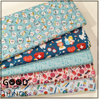 Tecido Medicina fundo Azul Escuro