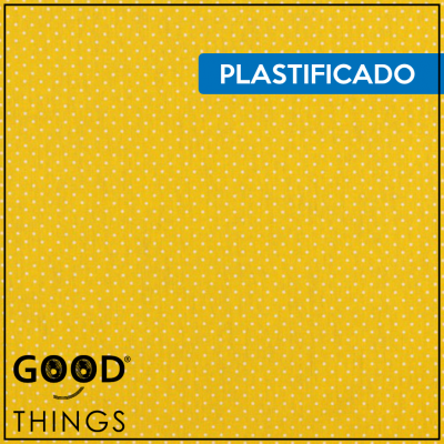 Tecido Plastificado | Bolinhas Amarelo
