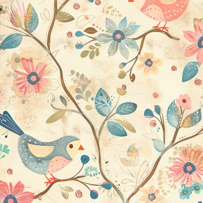 FABRICART | Modern Bird | Passarinhos nos Ramos