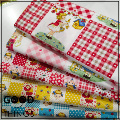 QUILT GATE FABRICS | Margret & Sophie | Big Patchwork Squares Red