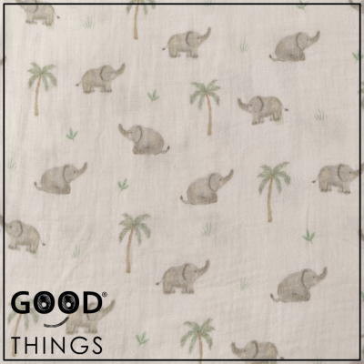 Musselina | Double Gauze | Elefantes e Palmeiras