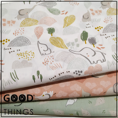 Tecido Elefantes | Elefantes Rosa