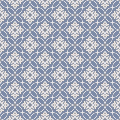 Tecido Treliça Geométrica fundo Azul Ganga