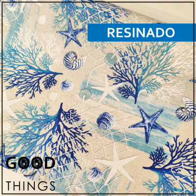 Tecido Resinado | Corais Azuis