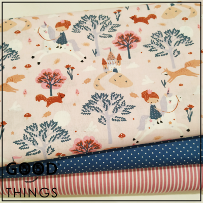 Tecido Princesas e Unicórnios