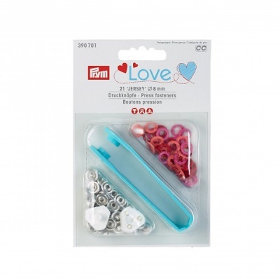 PRYM LOVE | Molas de Pressão Jersey Ø8mm Vermelhos