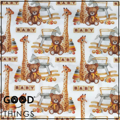 Tecido Teddy Bear | Girafas e Ursinhos