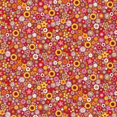 MAKOWER UK | Autumn Days | Mini Floral Red