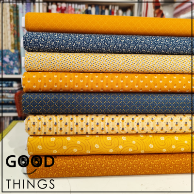 MAKOWER UK | Indigo Cheddar | Pinstripe Circle Orange