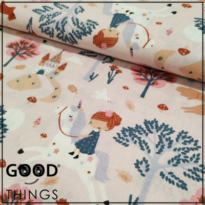 Tecido Princesas e Unicórnios