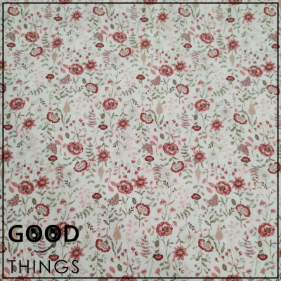 Vaiela Florinhas Rosa e Bordeaux