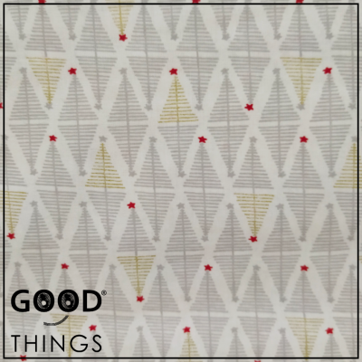 Tecido Árvores de Natal Cinza