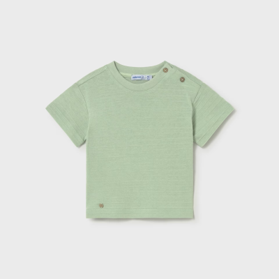 Camisola de criança verde clara com botões no ombro