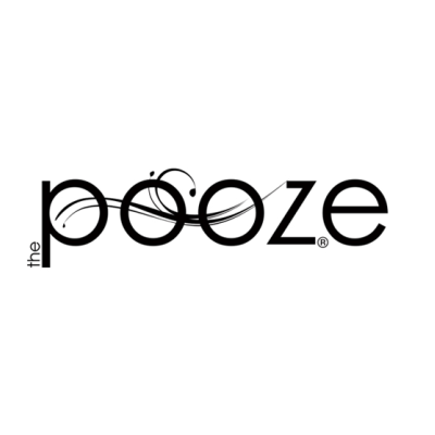 Logótipo preto com texto THE POOZE em fundo branco