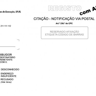 Documento impresso com logotipo, texto em português e selos de pagamento