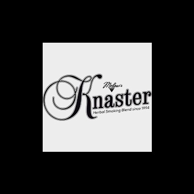 Logótipo preto em fundo branco com texto decorativo e cursivo