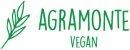 Logótipo AGRAMONTE VEGAN com folha verde