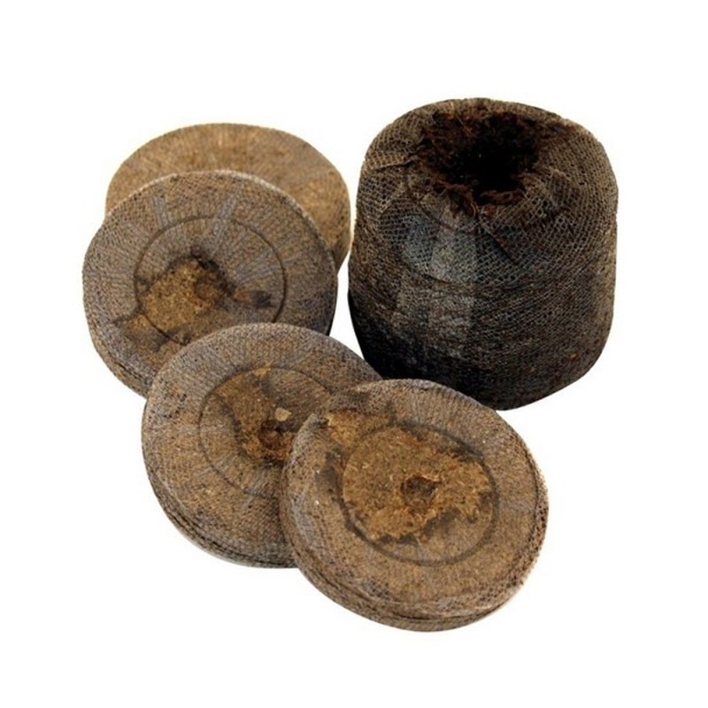 Tabletas de turba prensada Jiffy 41 MM BIO - 50 unidades Pastilhas de substrato de turfa para germinação de plantas
