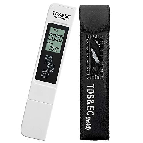 Medidor TDS / EC / Temperatura Medidor TDS&EC digital branco com estojo preto