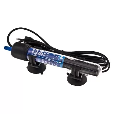 Aquecedor de aquário AGT 50W com ventosas e cabo preto