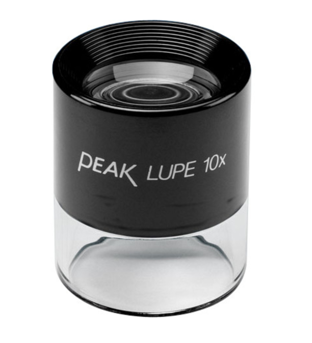 PEAK Lupa 1961 Lupa de aumento preta e transparente PEAK LUPE 10x