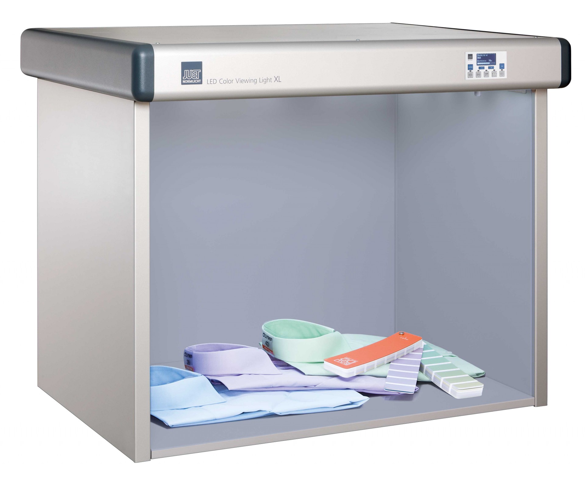 JUST - LED Color Viewing Light Caixa de visualização de cor LED com amostras de tecido e régua colorimétrica