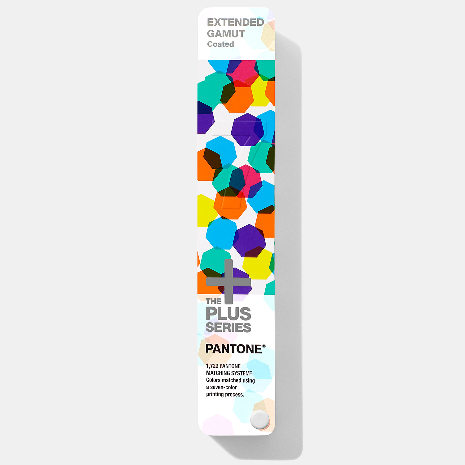 Paleta de cores Pantone Plus Series com design colorido e texto na embalagem