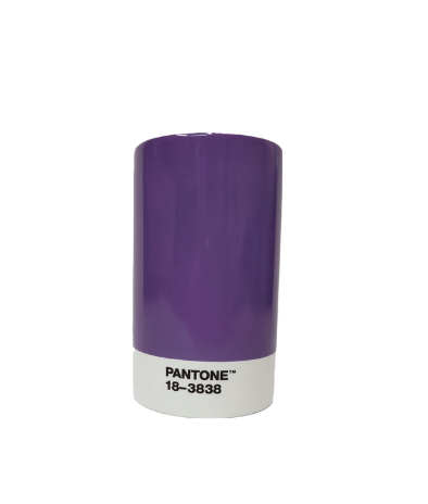 PANTONE - PENCIL CUP Frasco púrpura Pantone 18-3838 sobre fundo branco