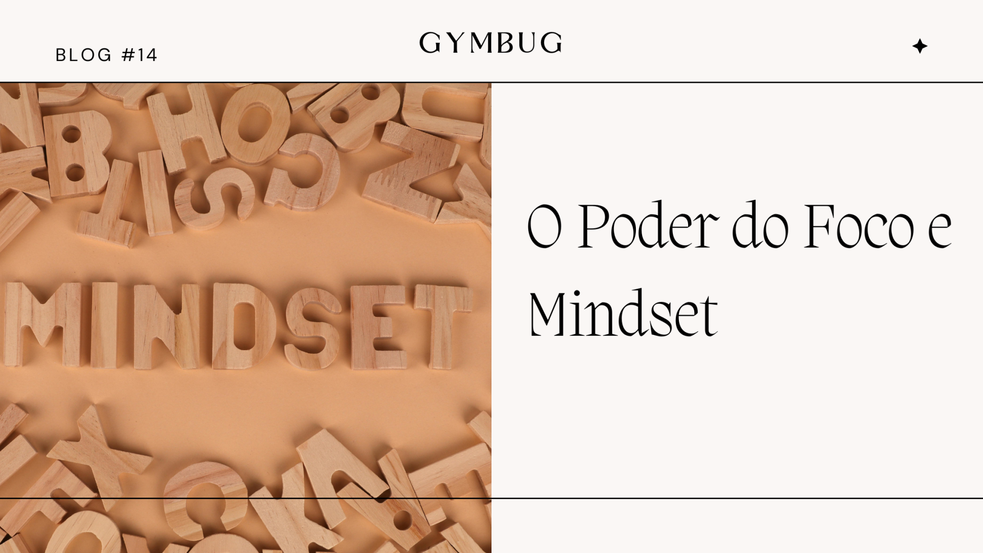 Letras de madeira formando a palavra MINDSET sobre superfície castanha