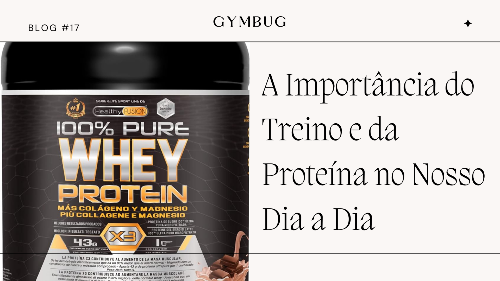 Pote preto de suplemento 100% Pure Whey Protein com texto dourado e branco