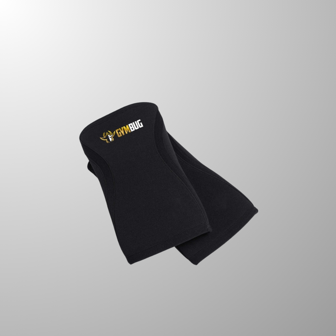 Luvas pretas para ginásio com logo GYMBUG amarelo e branco