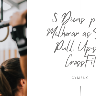 Pessoa a fazer pull-up com luvas pretas numa barra de metal, texto motivacional em português