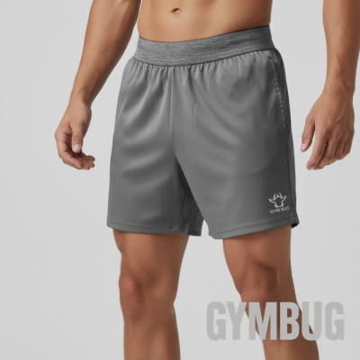 Calções cinzentos com logo 