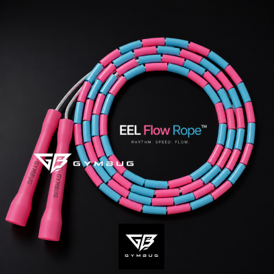 Corda de saltar rosa e azul EEL Flow Rope da GYMBUG