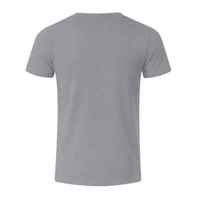 T-shirt cinza claro de algodão vista por trás